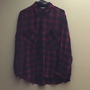 Plaid blouse ~ size large